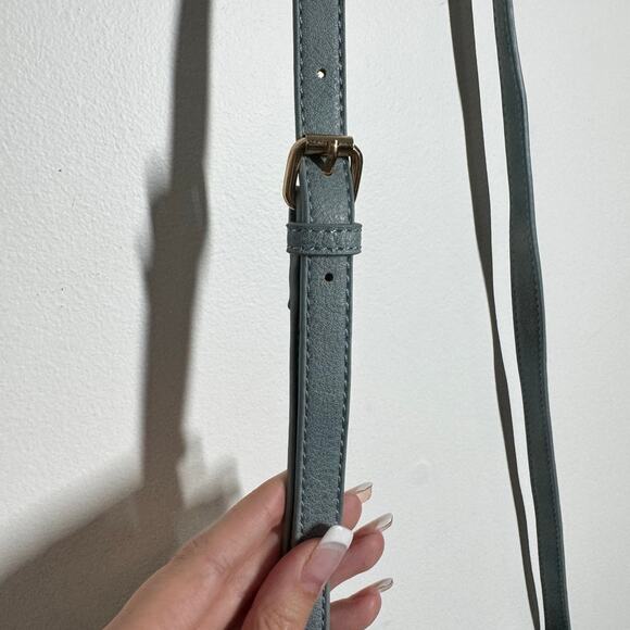 Antik Kraft Mini Shoulder Bag BlueFabric Print Snap Close Adjustable Strap Purse - Picture 9 of 9